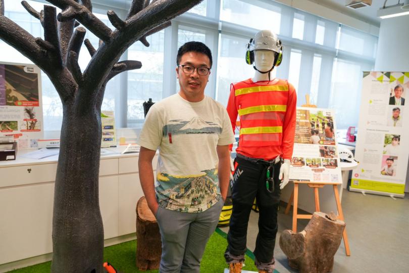 園藝能手:  潘頌駒表示，香港高等教育科技學院的課程不但教授書本上的知識，還提供實習機會。