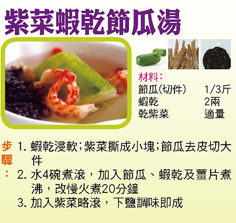 紫菜蝦乾節瓜湯