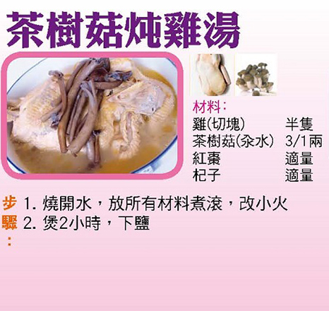 茶樹菇炖雞湯