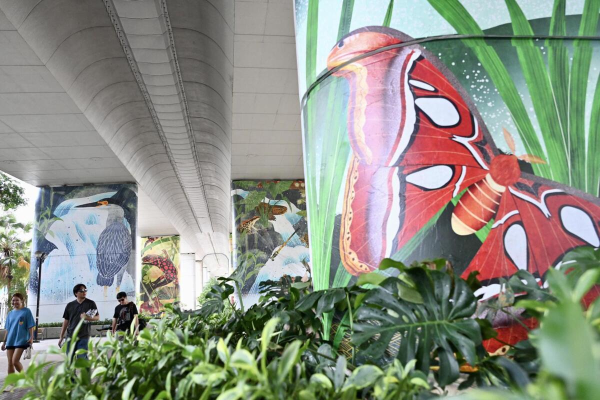 享受自然:  《荃灣山水間》糅合電腦與國畫精髓，展現大帽山多元生態。