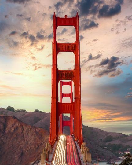 金門大橋可說是舊金山最知名的地標...