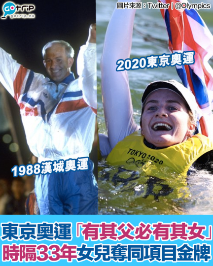英國運動員Eilidh Mclntyre是今屆東京奧運帆船項目中奪得金牌的選手，而其父親Michael Mclntyre原來是1988漢城奧運帆船項目中奪得金牌的選手。事隔33年，女兒再次奪下同項目的...