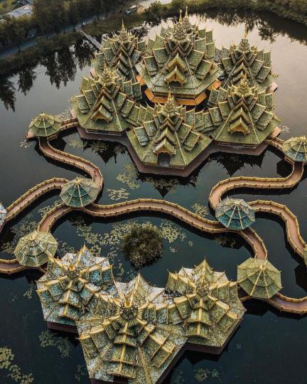 佔地200英畝的泰國暹羅古城，因壯觀的形狀被稱為世界上最大戶外博物館...