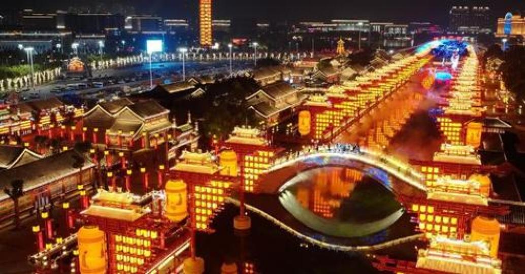 Tangshan, Hebei province, kicked off a tourism activity for night travelers on Hetou Old Street on S...