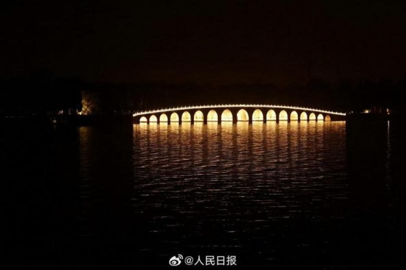 「十一」期間，頤和園啓動夜間景觀照明...