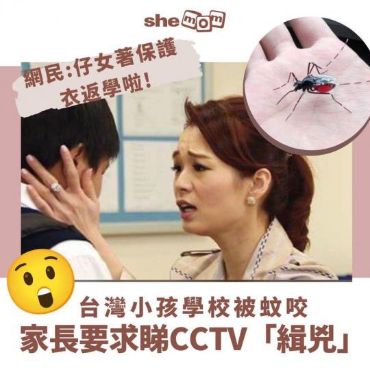 台灣有怪獸家長要求睇學校CCTV，事源其兒子在學校被蚊咬需要「緝兇」咁話～...