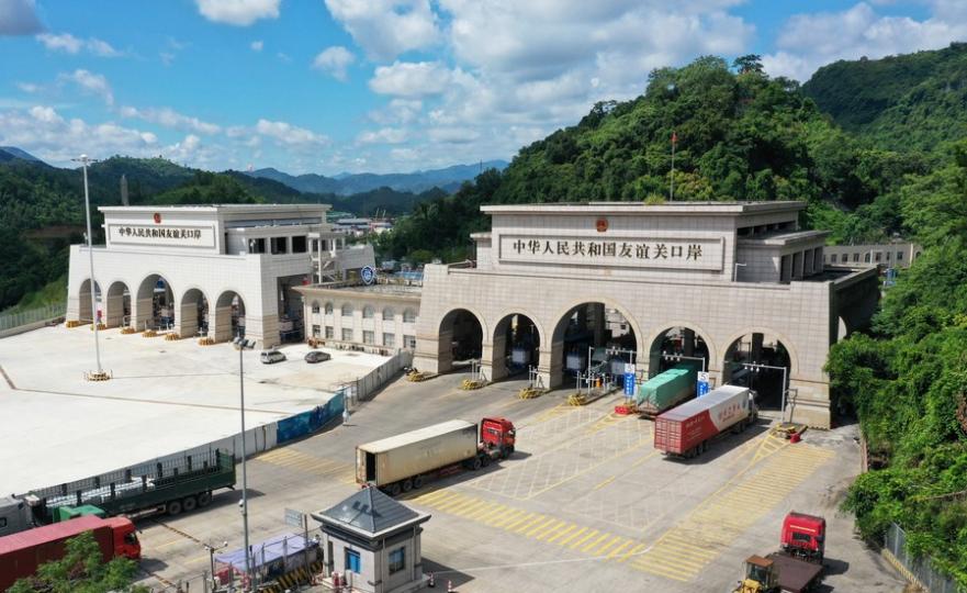 The Youyi Pass, also known as Friendship Pass, on the China-Vietnam border recorded over 604,000 inb... The Youyi Pass, also known as Friendship Pass, on the China-Vietnam border recorded over 604,000 inb...