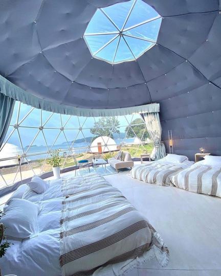 躺著就能看海景！「海洋泡泡帳篷」舒適又漂亮...