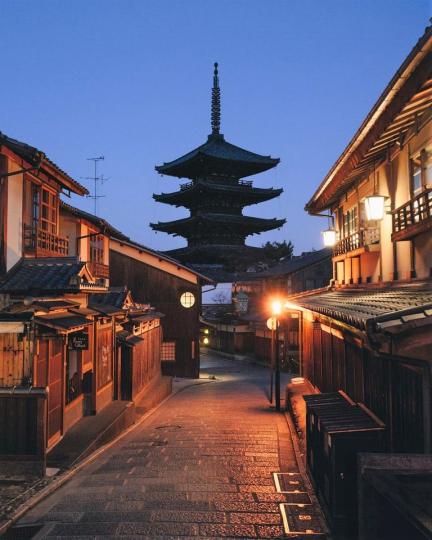 曾幾何時這樣悠閒地走在京都路上...