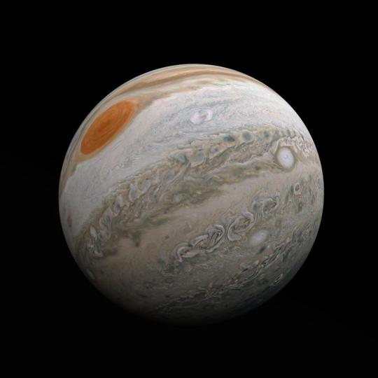 NASA公開「木星雲頂照」無比壯觀...