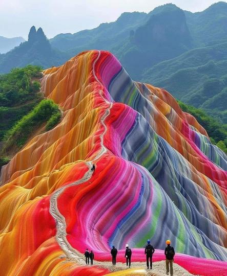 彩色的山川，真的好神奇!......
