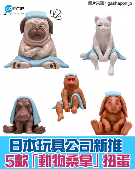 日本推出「動物桑拿」新系列扭蛋，勁得意...