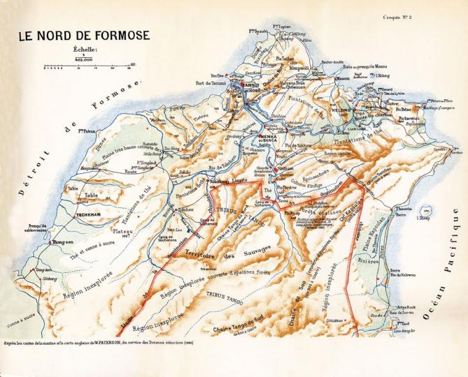 1885年福爾摩沙北部地圖...