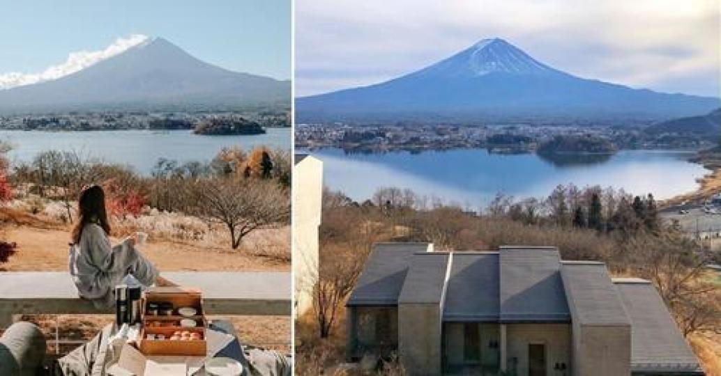 走出房間就能眺望富士山...