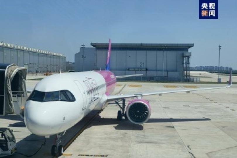 一架A321neo飛機於27日順利交付匈牙利威茲航空（WIZZAir）...