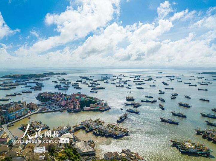 浙江溫嶺：夏日漁港美如畫......