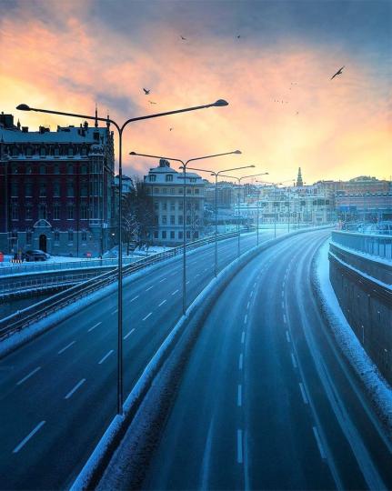 斯德哥爾摩的幽靜道路......