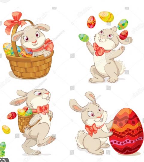 兔年活潑
的復活節
小兔子！...