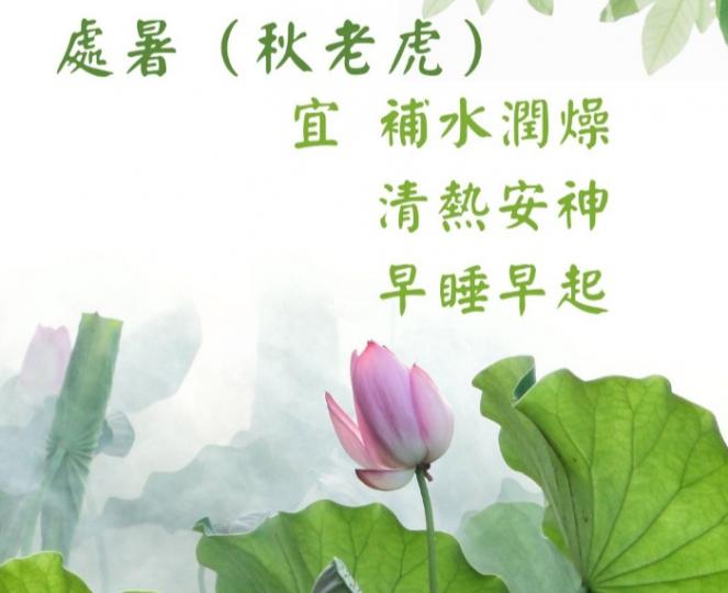 處暑：
       補水潤燥，
       清熱安神，
       早睡早起！...