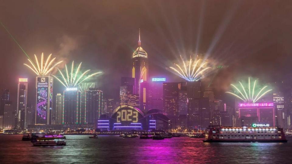 2023年香港跨年烟火匯演...
