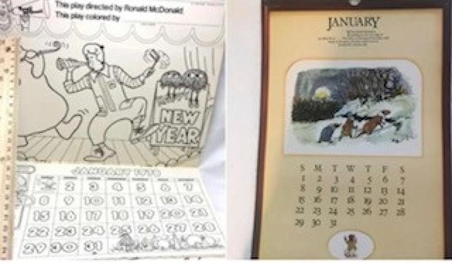 1978 年舊月曆
美國近期拍賣網站上出現大量1978年的舊月曆，而這原因就是有人發現1978年西曆上的月份及對應的星期、總天數都與2023年一致，因此就有人兜售未拆封的舊日曆、舊月曆；不過該用法比較...