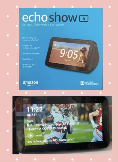 禮物
真的要讚嘆科技的進步,一部echo show 5可以收看新聞和聽音樂、音控智能家具和免提發出訊息和錄像對話。謝謝兒子送的禮物!... 禮物
真的要讚嘆科技的進步,一部echo show 5可以收看新聞和聽音樂、音控智能家具和免提發出訊息和錄像對話。謝謝兒子送的禮物!...