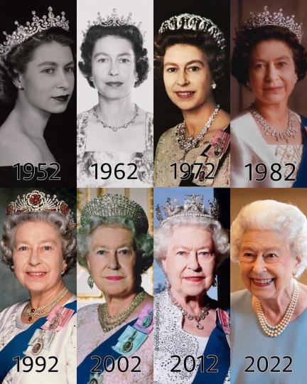英女皇

英女皇不同年代都一樣美，高貴又和藹可親。...