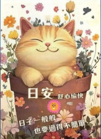 各位早晨日子一般.也要过得不簡單...