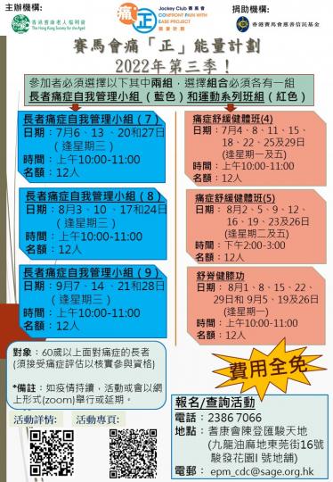 賽馬會痛「正」能量計劃-2022年7-9月