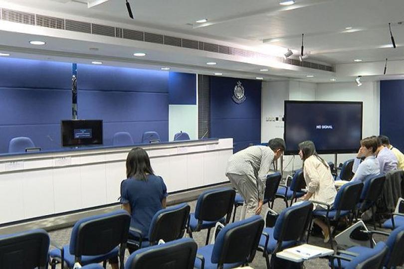 記者會被打斷 警方表遺憾 記者會被打斷 警方表遺憾