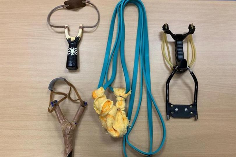 警方檢獲武器及危險品 拘51人 警方檢獲武器及危險品 拘51人