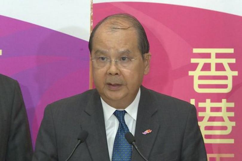 張建宗籲市民勿支援示威者 張建宗籲市民勿支援示威者
