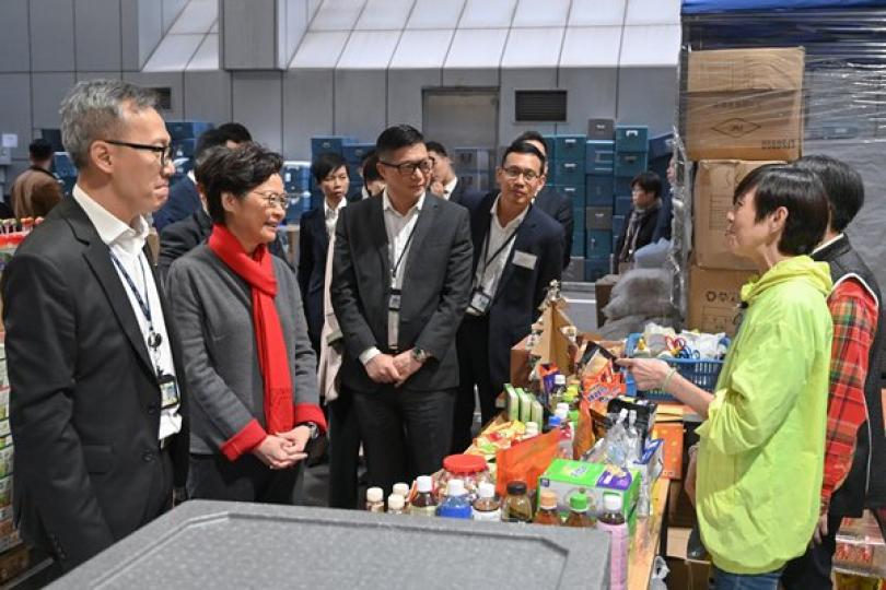 林鄭月娥訪警察總部 林鄭月娥訪警察總部