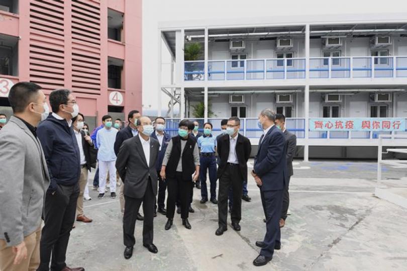 張建宗視察八鄉新增檢疫單位 張建宗視察八鄉新增檢疫單位