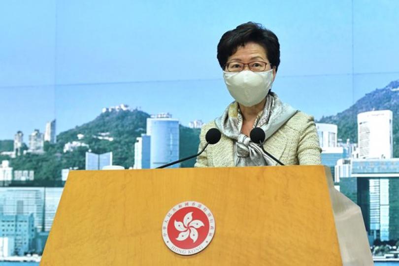 特首:不會被制裁行動嚇怕 特首:不會被制裁行動嚇怕