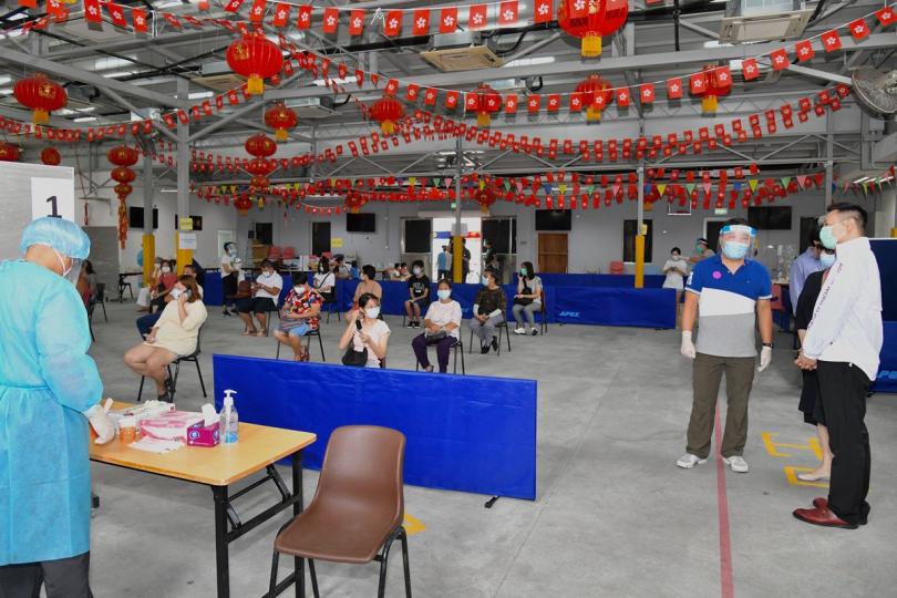 徐英偉視察離島區特別採樣中心 徐英偉視察離島區特別採樣中心