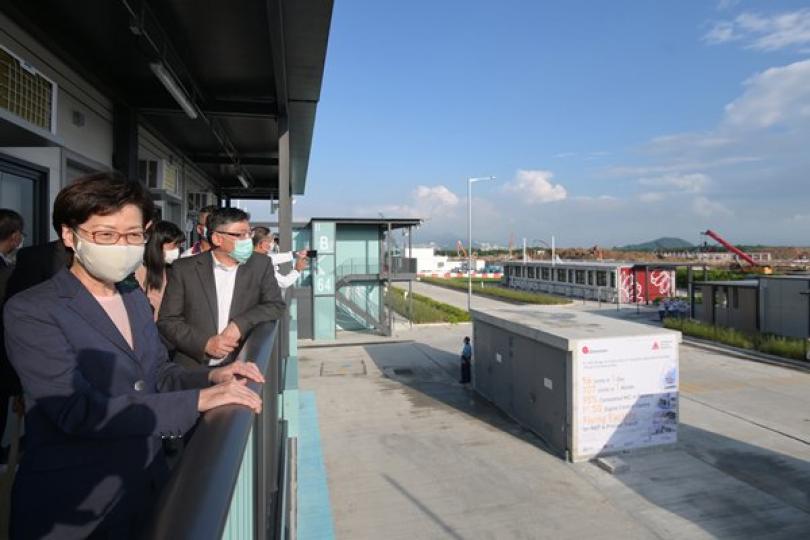 特首視察檢疫和社區治療設施 特首視察檢疫和社區治療設施