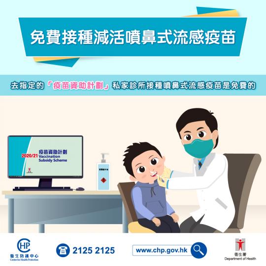 【疫苗資助計劃免費接種減活噴鼻式流感疫苗的特別安排】 【疫苗資助計劃免費接種減活噴鼻式流感疫苗的特別安排】