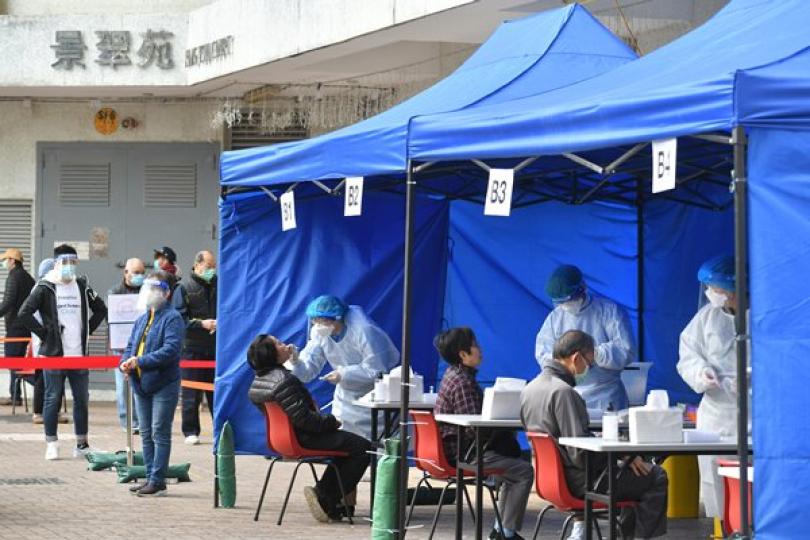 柴灣景翠苑設流動採樣站 柴灣景翠苑設流動採樣站