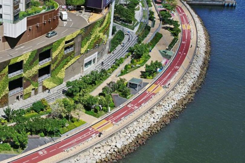 荃灣海濱段單車徑明開放 荃灣海濱段單車徑明開放