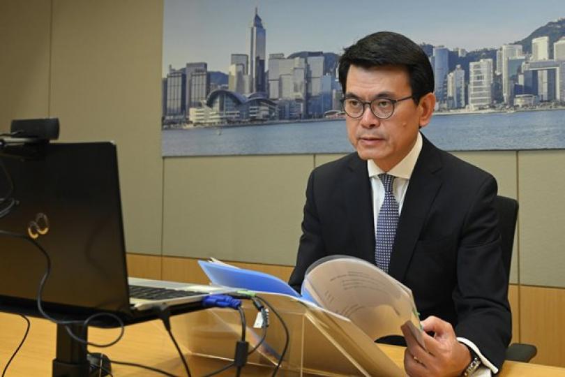 保持優勢: 邱騰華在世界聯盟論壇網上研討會上重申,香港最近佳績表明香港是全球最具競爭力的經濟體之一。 保持優勢: 邱騰華在世界聯盟論壇網上研討會上重申,香港最近佳績表明香港是全球最具競爭力的經濟體之一。