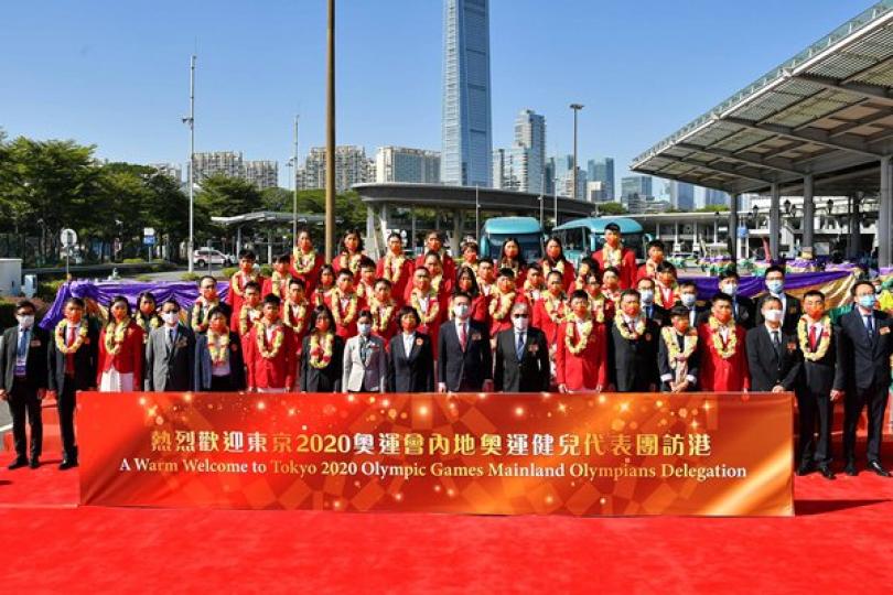 內地奧運健兒抵港