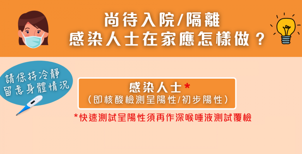 尚待入院/隔離在家應怎樣做? 尚待入院/隔離在家應怎樣做?