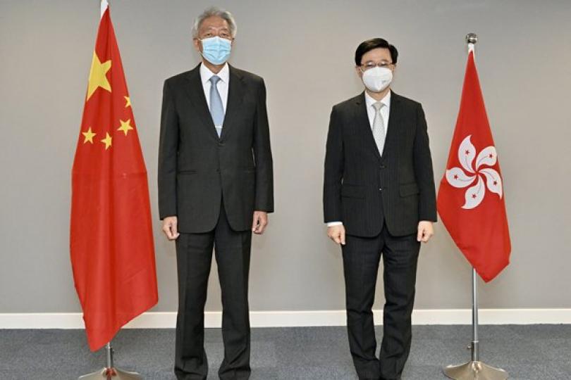 李家超晤新加坡國務資政 李家超晤新加坡國務資政
