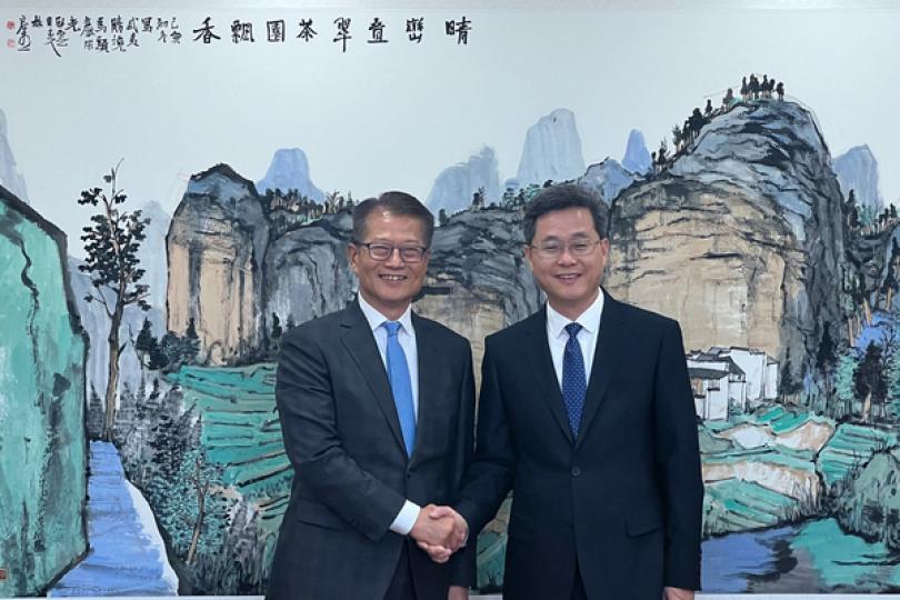 陳茂波訪國家財政部 陳茂波訪國家財政部