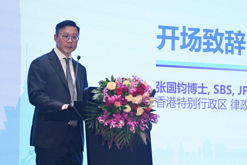 推廣優勢:  張國鈞在午宴上致辭。