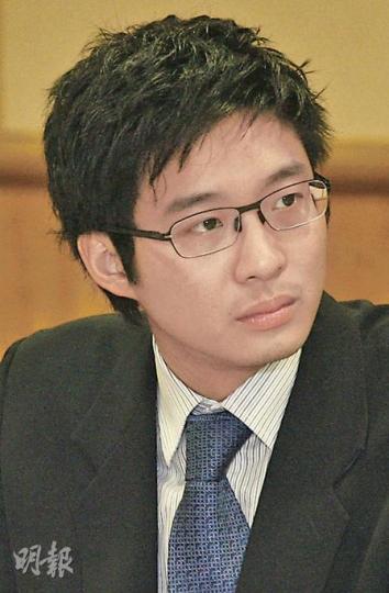 27歲的霍啟山昨日在海濱事務委員會首次會議上有發言。（林振東攝）