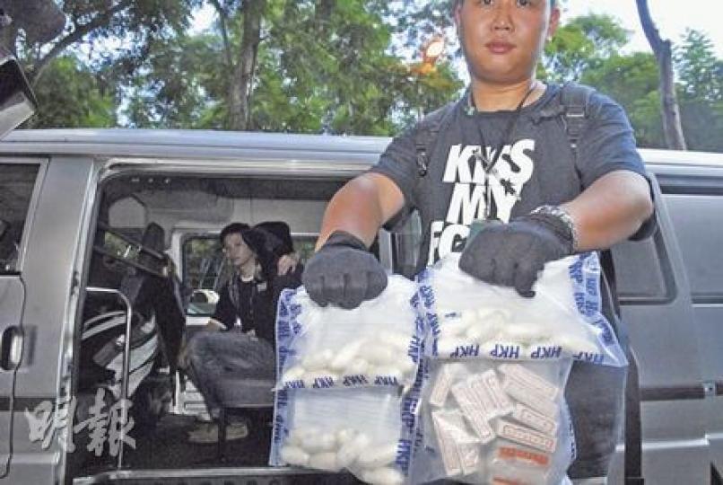 警方昨在沙田圍檢獲530克可卡因。（林錫禮攝）