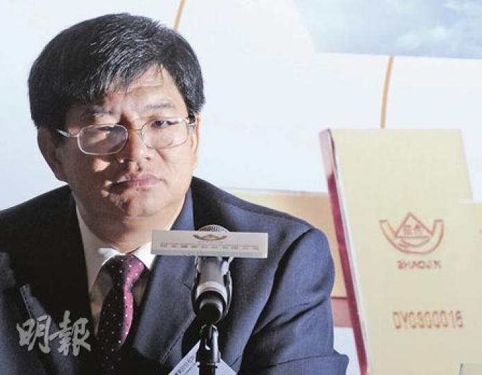 招金董事長路東尚稱，本月出台的「關於促進黃金市場發展的若干意見」，將對黃金產業起到巨大推動作用。（劉焌陶攝）