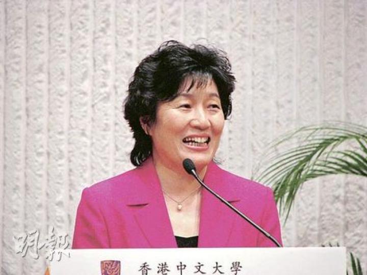 章啟月昨日在中文大學演講時談笑風生。(林迎攝) 章啟月昨日在中文大學演講時談笑風生。(林迎攝)